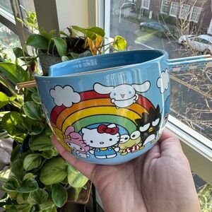 Hello Kitty Rainbow Ceramic Ramen Bowl